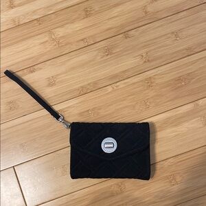 Vera Bradley Black Quilted Wristlet